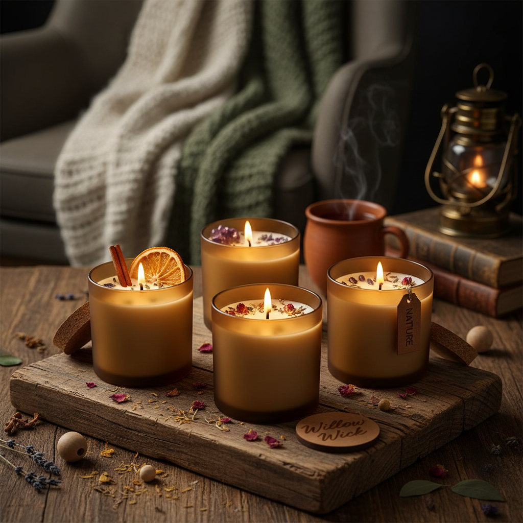 Artisan candle product photography